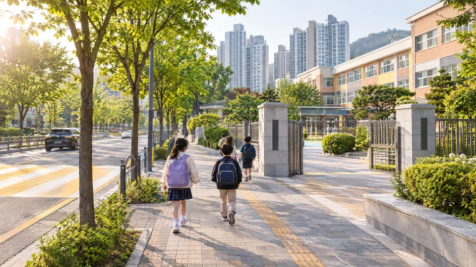 의정부역 해링턴 플레이스 등굣길 이미지컷(AI)