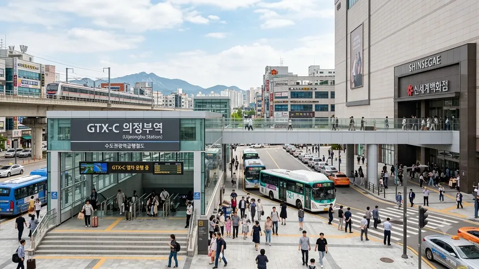 의정부역 해링턴 플레이스 의정부역 앞 거리 이미지컷(AI)